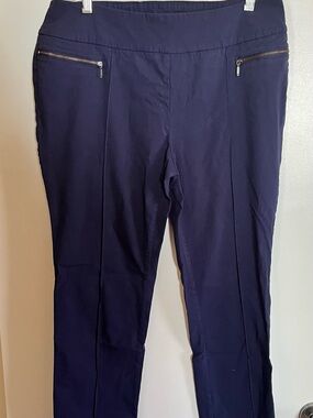 Chico's So Slimming Navy Pull-On Pants